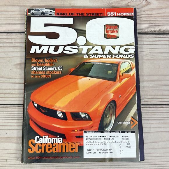 VTG 5.0 Mustang & Super Fords Magazine 2005 Lot of 7 Ford Muscle Car Fox Racing - Picture 6 of 16